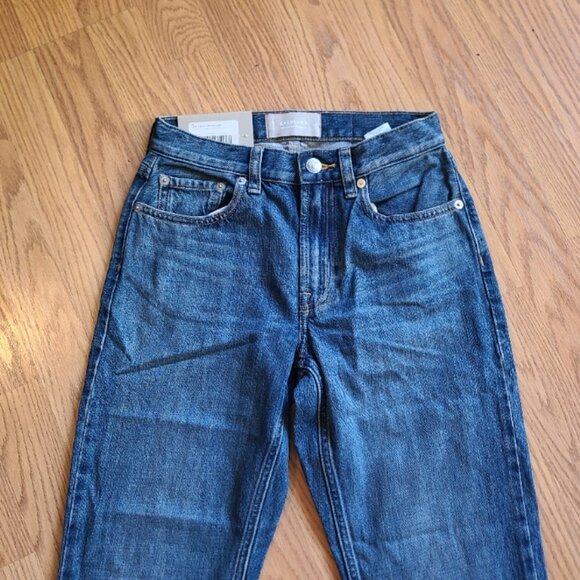 NEW NWT! EVERLANE THE SUPER-SOFT RELAXED JEAN STRAIGHT LEG ANKLE MID-RISE sz 23 - Picture 3 of 6